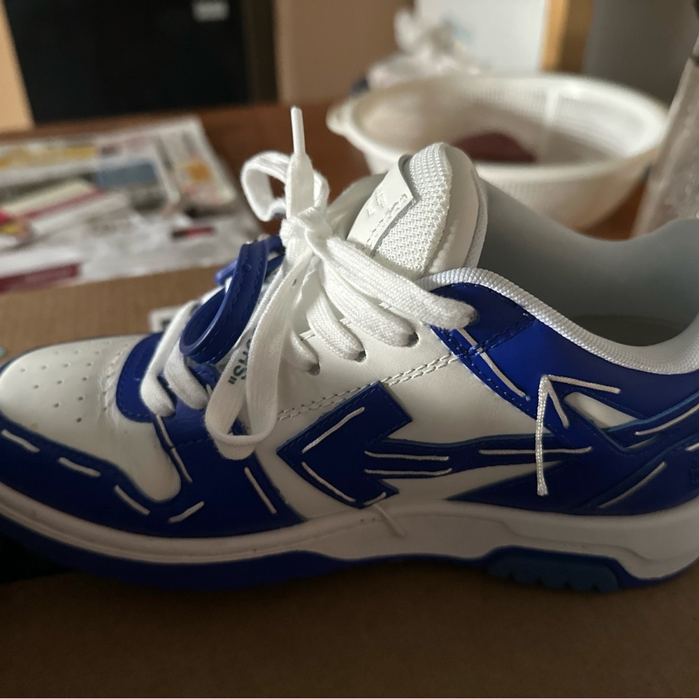 off white blue sneakers. the official website is $660